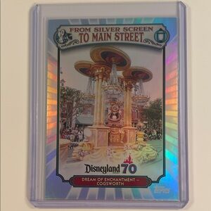 Disney Holographic Disneyland 70 Cogsworth Trading Card